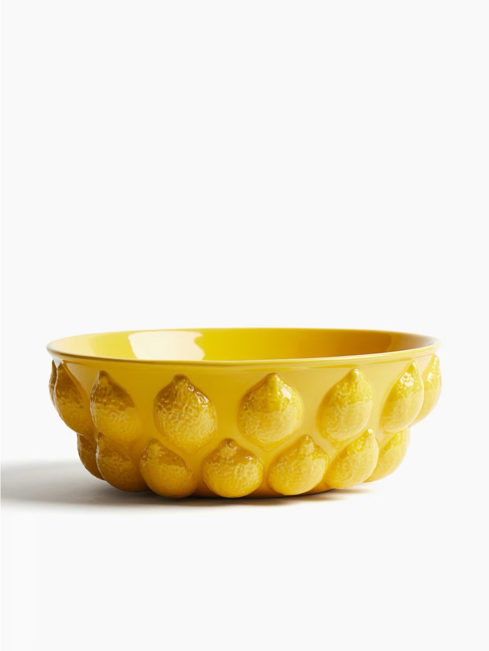 H&M Large Stoneware Bowl Lemons NEW